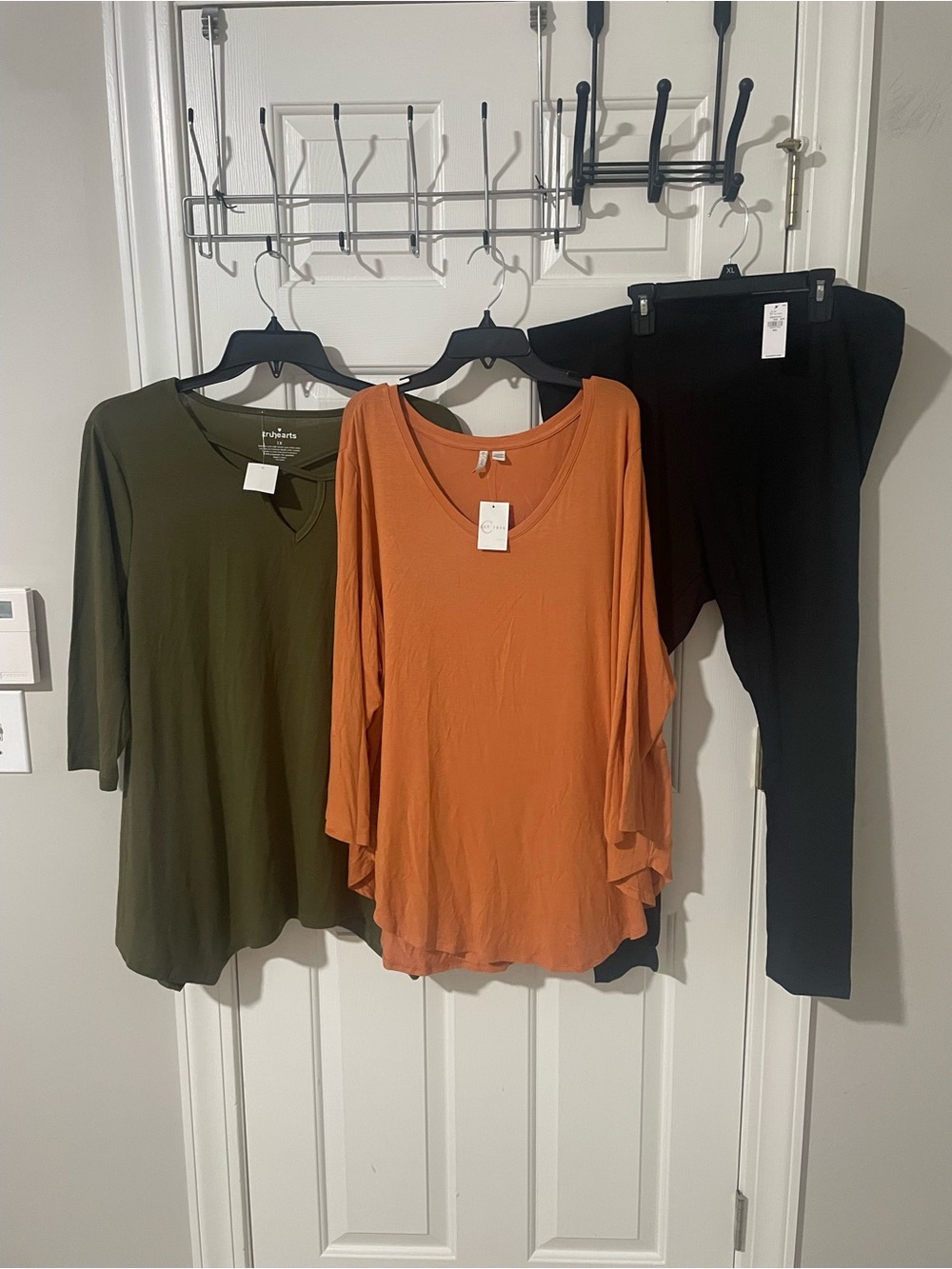 Women's Scoop Neck Tunic Top - Orange 18/20 1x olive tunic xxl nwt leggings
